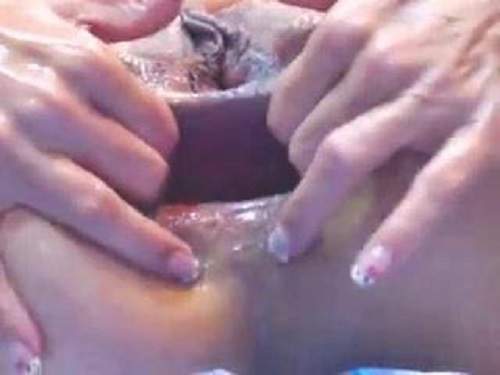 Pussy Insertion – Closeup webcam russian bitch gaping anal stretching