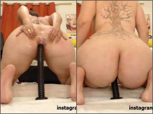 Anal Insertion – Big ass latin girl yeni_luv_anal very long black rubber dildo anal deeply
