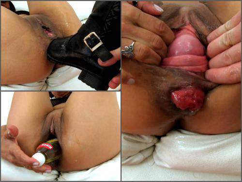 Anal Fisting – Maria shoeshine hole prolapse loose after fisting and bottle fuck AN-398