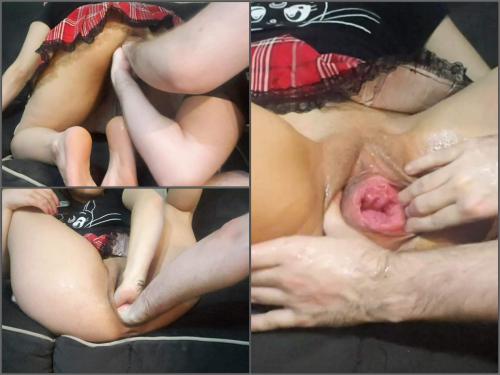 Double Penetration – Brutal double vaginal fisting upskirt with Peachypikachu aka Vixenxmoon – Premium user Request