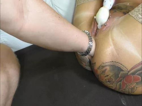 Fisting sex – Tattooed german wife AngelAlpha rough anal fisting with husband