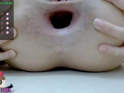 Stretching gape – Perverted camgirl Khloe_sr anal gape and pussy loose at the moment