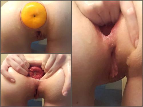 Anal insertion – ClarissaClementine Unbelievably Stretchy Asshole prolapse ruined – Premium user Request