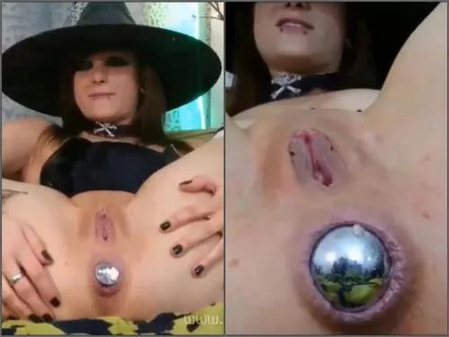 Rosebutt – Witch teen Alicekinkycat stretching her anal rosebutt and anal gape close-up