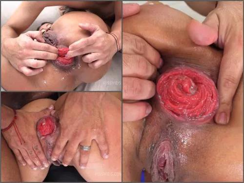 Huge dildo – Alexa Lewis amazing anal prolapse compilation porn videos