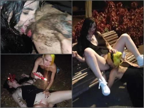 Teen prolapse – ForestWhore Two very dirty slaves are wildly humiliated in public 4k – Premium user Request